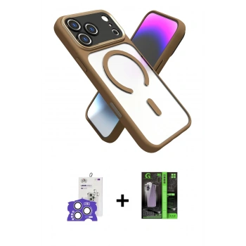 MARSİLYAN™- iPhone 17 Pro Max Kılıf Nova Yansıma Serisi - Siyah 360 Mat Full Body Arka Koruyucu + Bilvis Titan Kamera Lens - GS