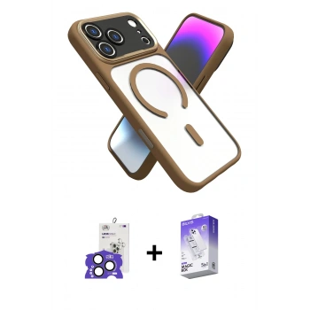 MARSİLYAN™- iPhone 17 Pro Max Kılıf Nova Yansıma Serisi - Siyah Bilvis 5in1 3D Magic Cam Ekran Koruyucu + Bilvis Titan Kamera Lens - NLGY