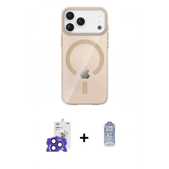 MARSİLYAN™- iPhone 17 Pro Max Kılıf Pusula Form Özel Seri - Siyah Joko Magic 5D Cam + Bilvis Titan Kamera Lens - LT