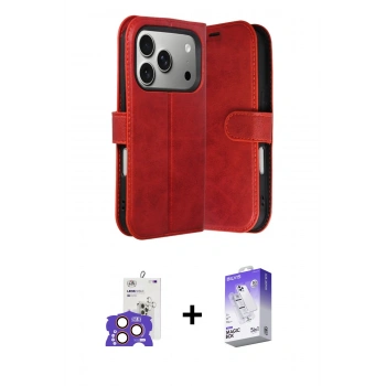 MARSİLYAN™- iPhone 17 Pro Max Kılıf Siluet Işık Serisi - Siyah Bilvis 5in1 3D Magic Cam Ekran Koruyucu + Bilvis Titan Kamera Lens - TU