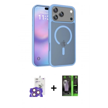 MARSİLYAN™- iPhone 17 Pro Max Kılıf Siluet Minimal Prime - Siyah 360 Mat Full Body Arka Koruyucu + Bilvis Titan Kamera Lens - TU