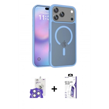 MARSİLYAN™- iPhone 17 Pro Max Kılıf Siluet Minimal Prime - Siyah Bilvis 3X AR HD Cam Ekran Koruyucu + Bilvis Titan Kamera Lens - GS