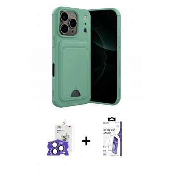 MARSİLYAN™- iPhone 17 Pro Max Kılıf Vadi Çizgi Prime - Siyah Bilvis 3X AR HD Cam Ekran Koruyucu + Bilvis Titan Kamera Lens - NLGY