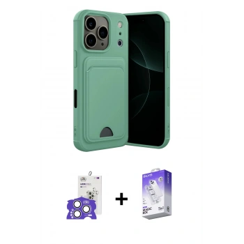 MARSİLYAN™- iPhone 17 Pro Max Kılıf Vadi Çizgi Prime - Siyah Bilvis 5in1 3D Magic Cam Ekran Koruyucu + Bilvis Titan Kamera Lens - GS