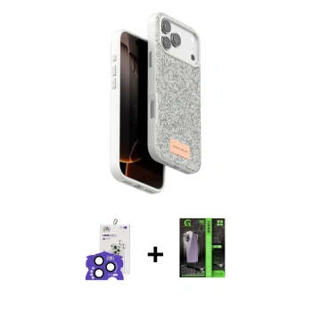 MARSİLYAN™- iPhone 17 Pro Max Kılıf Vadi Klasik Serisi - Siyah 360 Mat Full Body Arka Koruyucu + Bilvis Titan Kamera Lens - LT