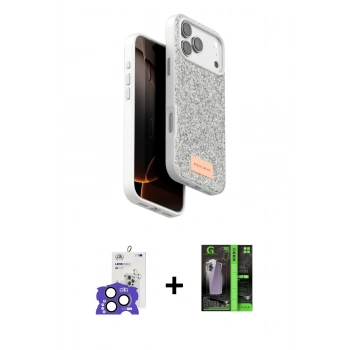 MARSİLYAN™- iPhone 17 Pro Max Kılıf Vadi Klasik Serisi - Siyah 360 Mat Full Body Arka Koruyucu + Bilvis Titan Kamera Lens - NLGY