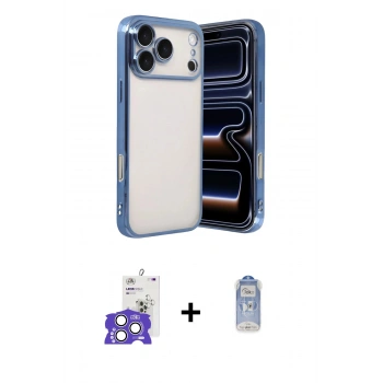 MARSİLYAN™- iPhone 17 Pro Max Kılıf Vadi Minimal - Siyah Joko Magic 5D Cam + Bilvis Titan Kamera Lens - GS