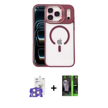 MARSİLYAN™- iPhone 17 Pro Max Kılıf Yadigar Asil Koleksiyonu - Siyah 360 Mat Full Body Arka Koruyucu + Bilvis Titan Kamera Lens - GS