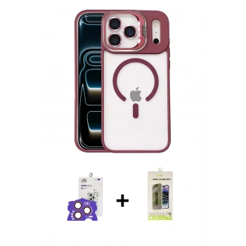 MARSİLYAN™- iPhone 17 Pro Max Kılıf Yadigar Asil Koleksiyonu - Siyah Joko Magic 5D Hayalet Cam + Bilvis Titan Kamera Lens - TU