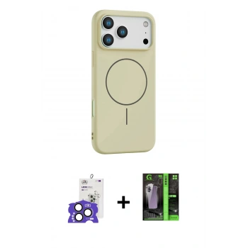 MARSİLYAN™- iPhone 17 Pro Max Kılıf Yankı Form Serisi - Şeffaf 360 Full Body Arka Koruyucu + Bilvis Titan Kamera Lens - NLGY