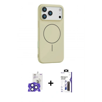 MARSİLYAN™- iPhone 17 Pro Max Kılıf Yankı Form Serisi - Siyah Bilvis 3X AR Hayalet Cam Ekran Koruyucu + Bilvis Titan Kamera Lens - LT