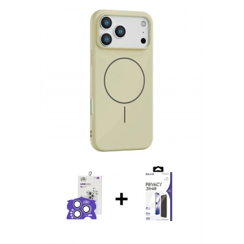 MARSİLYAN™- iPhone 17 Pro Max Kılıf Yankı Form Serisi - Siyah Bilvis 3X AR Hayalet Cam Ekran Koruyucu + Bilvis Titan Kamera Lens - GS