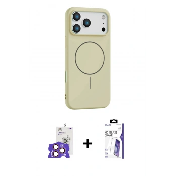 MARSİLYAN™- iPhone 17 Pro Max Kılıf Yankı Form Serisi - Siyah Bilvis 3X AR HD Cam Ekran Koruyucu + Bilvis Titan Kamera Lens - TU