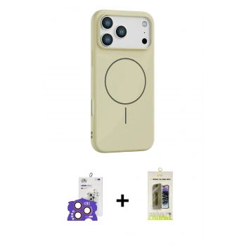 MARSİLYAN™- iPhone 17 Pro Max Kılıf Yankı Form Serisi - Siyah Joko Magic 5D Hayalet Cam + Bilvis Titan Kamera Lens - TU