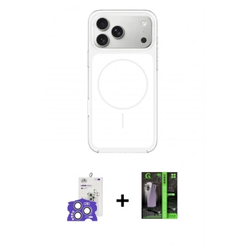 MARSİLYAN™- iPhone 17 Pro Max Kılıf Yankı Minimal Serisi - Siyah 360 Mat Full Body Arka Koruyucu + Bilvis Titan Kamera Lens - GS