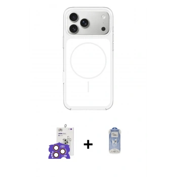 MARSİLYAN™- iPhone 17 Pro Max Kılıf Yankı Minimal Serisi - Siyah Joko Magic 5D Cam + Bilvis Titan Kamera Lens - TU