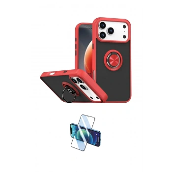 MARSİLYAN™- iPhone 17 Pro Max Kılıf Yörünge Çizgi - Siyah 3D Antistatik Seramik Nano Ekran Koruyucu