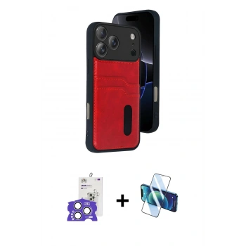 MARSİLYAN™- iPhone 17 Pro Max Kılıf Yörünge Işık Serisi - Siyah 3D Antistatik Seramik Nano Ekran Koruyucu + Bilvis Titan Kamera Lens - GS