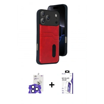 MARSİLYAN™- iPhone 17 Pro Max Kılıf Yörünge Işık Serisi - Siyah Bilvis 3X AR HD Cam Ekran Koruyucu + Bilvis Titan Kamera Lens - LT