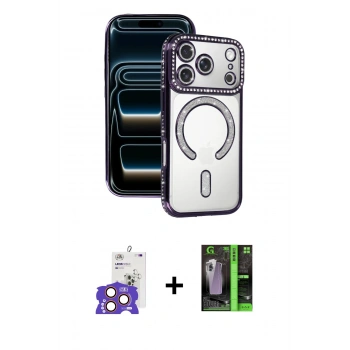 MARSİLYAN™- iPhone 17 Pro Max Kılıf Zirve Doku Prime - Siyah 360 Mat Full Body Arka Koruyucu + Bilvis Titan Kamera Lens - TU