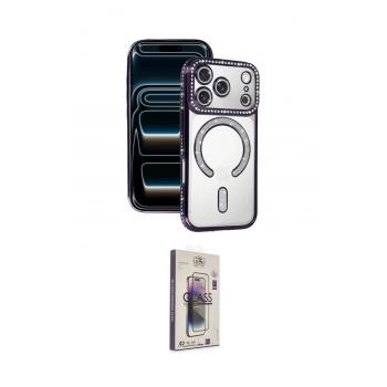 MARSİLYAN™- iPhone 17 Pro Max Kılıf Zirve Doku Prime - Siyah Bilvis 3D Cam Ekran Koruyucu