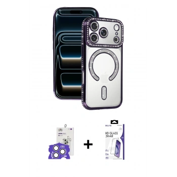 MARSİLYAN™- iPhone 17 Pro Max Kılıf Zirve Doku Prime - Siyah Bilvis 3X AR HD Cam Ekran Koruyucu + Bilvis Titan Kamera Lens - GS