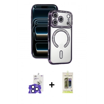 MARSİLYAN™- iPhone 17 Pro Max Kılıf Zirve Doku Prime - Siyah Joko Magic 5D Hayalet Cam + Bilvis Titan Kamera Lens - LT