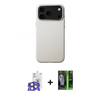 MARSİLYAN™- iPhone 17 Pro Max Kılıf Zirve Modern Prime - Şeffaf 360 Full Body Arka Koruyucu + Bilvis Titan Kamera Lens - NLGY