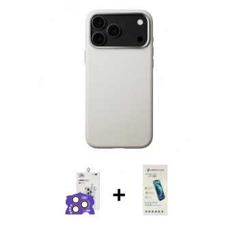 MARSİLYAN™- iPhone 17 Pro Max Kılıf Zirve Modern Prime - Şeffaf Pasifik Cam Ekran Koruyucu + Bilvis Titan Kamera Lens - TU