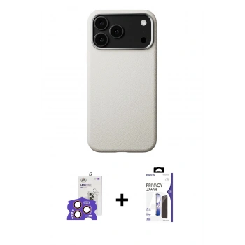 MARSİLYAN™- iPhone 17 Pro Max Kılıf Zirve Modern Prime - Siyah Bilvis 3X AR Hayalet Cam Ekran Koruyucu + Bilvis Titan Kamera Lens - TU