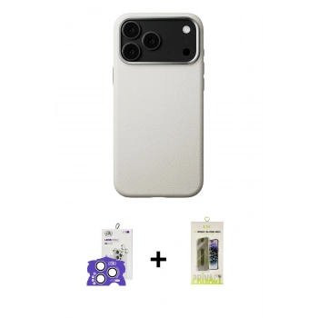 MARSİLYAN™- iPhone 17 Pro Max Kılıf Zirve Modern Prime - Siyah Joko Magic 5D Hayalet Cam + Bilvis Titan Kamera Lens - GS