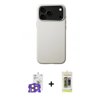 MARSİLYAN™- iPhone 17 Pro Max Kılıf Zirve Modern Prime - Siyah Joko Magic 5D Hayalet Cam + Bilvis Titan Kamera Lens - TU