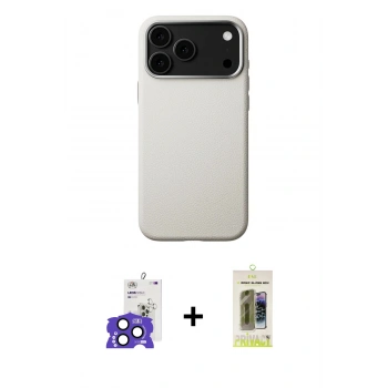 MARSİLYAN™- iPhone 17 Pro Max Kılıf Zirve Modern Prime - Siyah Joko Magic 5D Hayalet Cam + Bilvis Titan Kamera Lens - LT