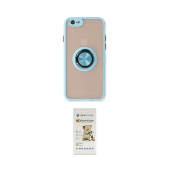 MARSİLYAN™- iPhone 6 Kılıf Yörünge Çizgi - Beyaz Mat Seramik Nano Ekran Koruyucu