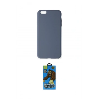 MARSİLYAN™- iPhone 6 Plus Kılıf Ahenk Serisi - Siyah 18D Cam Ekran Koruyucu