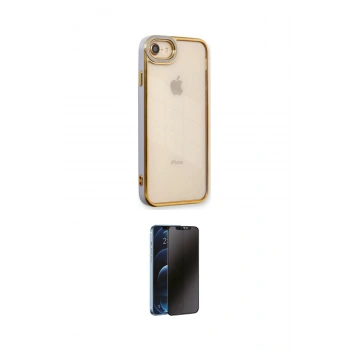 MARSİLYAN™- iPhone 7 Kılıf Çekirdek Klasik Serisi - Siyah 3D Antistatik Hayalet Cam Ekran Koruyucu