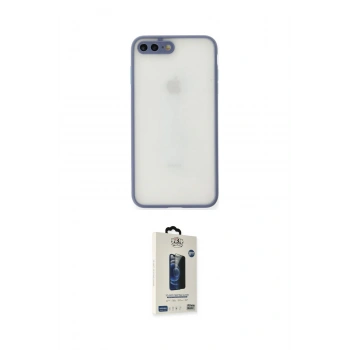 MARSİLYAN™- iPhone 7 Plus Kılıf Ahenk Çizgi Serisi - Siyah Bilvis Hayalet Cam Ekran Koruyucu