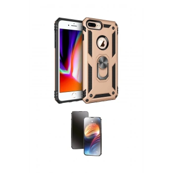 MARSİLYAN™- iPhone 7 Plus Kılıf Ahenk Klasik Koleksiyonu - Siyah 3D Antistatik Mat Seramik Nano Ekran Koruyucu