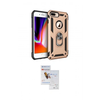 MARSİLYAN™- iPhone 7 Plus Kılıf Ahenk Klasik Koleksiyonu - Siyah Seramik Nano Ekran Koruyucu