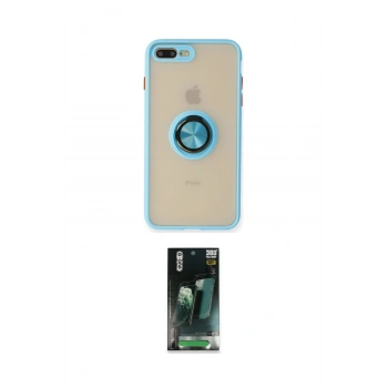 MARSİLYAN™- iPhone 7 Plus Kılıf Yörünge Çizgi - Şeffaf 360 Full Body Arka Koruyucu