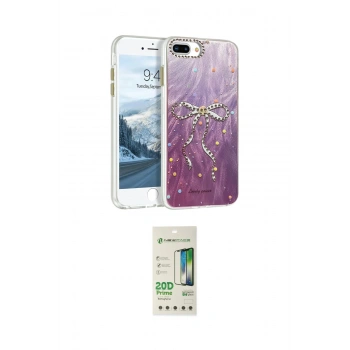 MARSİLYAN™- iPhone 7 Plus Kılıf Zirve Modern Prime - Siyah 20D Premium Cam Ekran Koruyucu