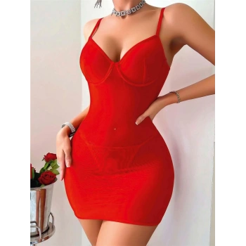 MARSiLYAN- Kadın Fantezi Kostüm Takım Kırmızı