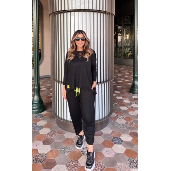 MARSiLYAN- Kadın Iki Iplik Viskon Pamuk Kumaş Arma Detaylı Ikili Takım