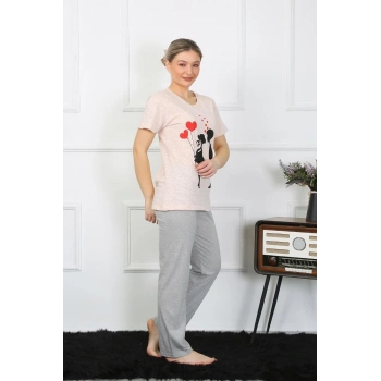 MARSiLYAN- Kadın Kısa Kol Penye Pijama Takım