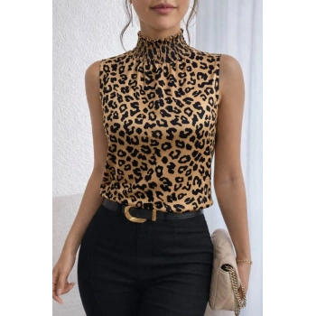 MARSiLYAN- Kadın Kolsuz Balıkçı Yaka Desenli Süprem Bluz