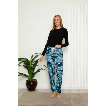 MARSiLYAN- Kadın Pamuklu Alt Pijama Mavi