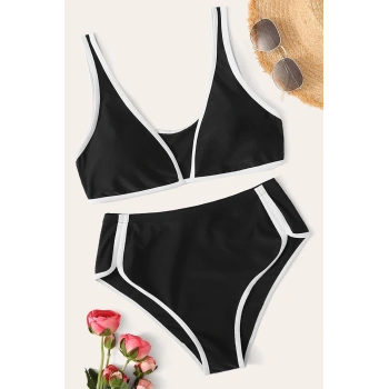 MARSiLYAN- Kadın Siyah Pedli Yüksel Bel Sütyen Külot Takımı