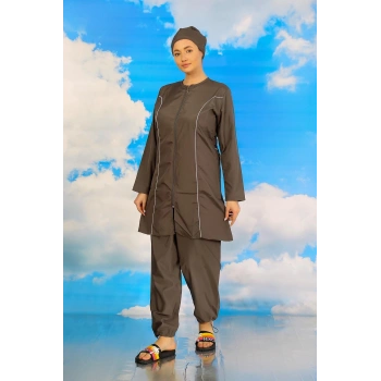 MARSiLYAN- Kadın Tam Tesettür Füme Mayo