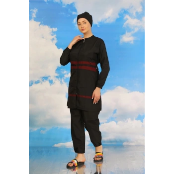 MARSiLYAN- Kadın Tam Tesettür Mayo Siyah