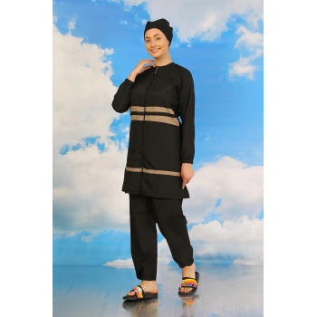 MARSiLYAN- Kadın Tam Tesettür Mayo Siyah